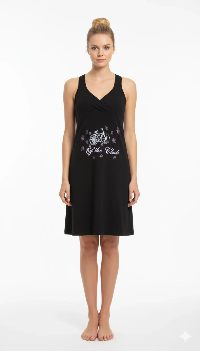 2700 Clear Black Printed Dress