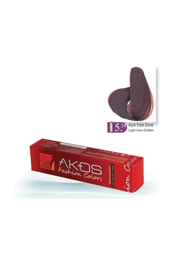 Akos Coloration Cheveux Femme Or Clair Iriza 60g N° 5.24