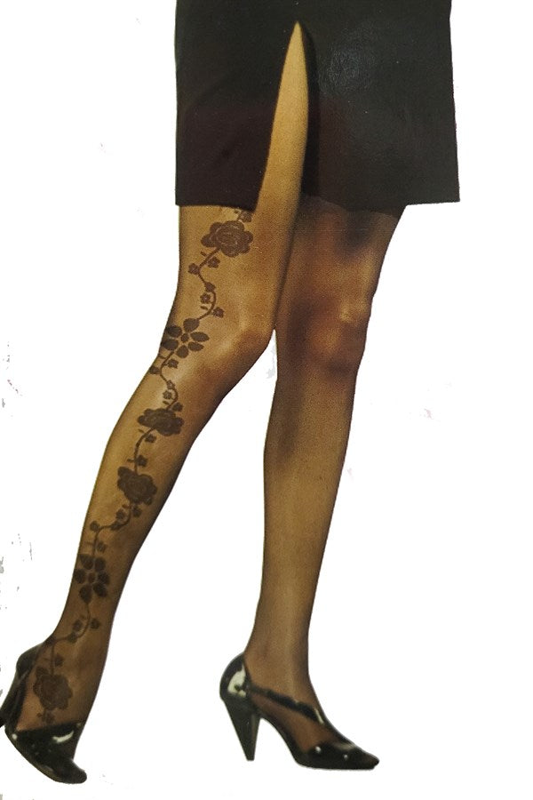 Bali Women's Patterned Tights Magnolia Black 2