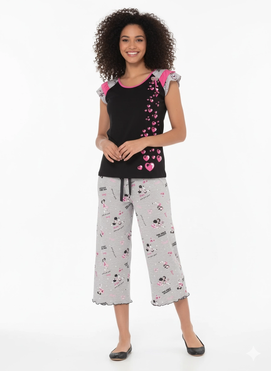 Berrak Women's Capri Pajama Set 5131