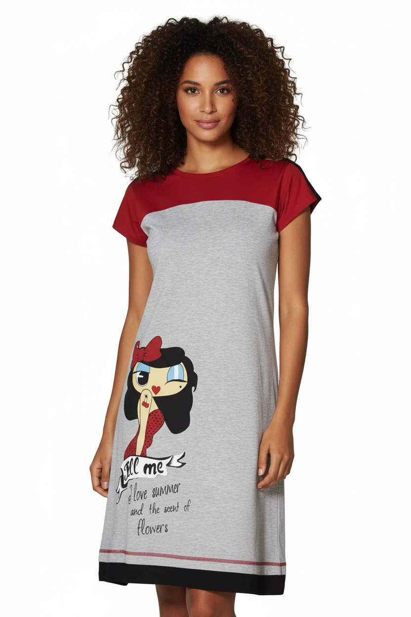 Clear Women Girls Printed Dress 2473
