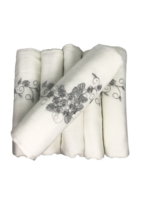 Bulteks Simli Nakışlı Kadife Havlu 30X50 Desen 2