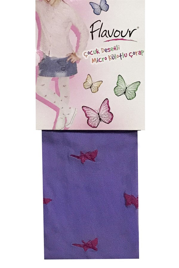 Collants micro à motifs papillon pour enfants Daymod