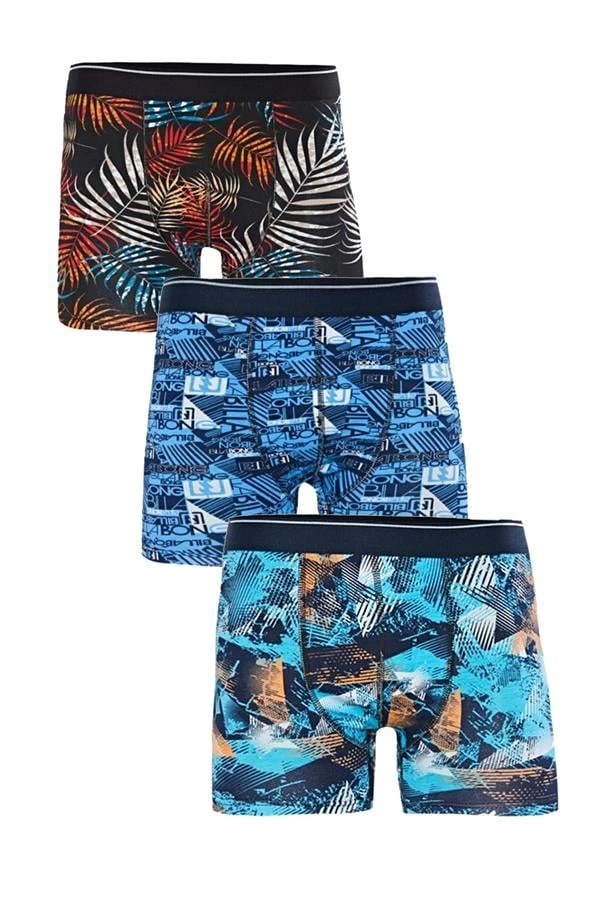Işıl Men's Lycra Boxer Patterned 3 Pieces M