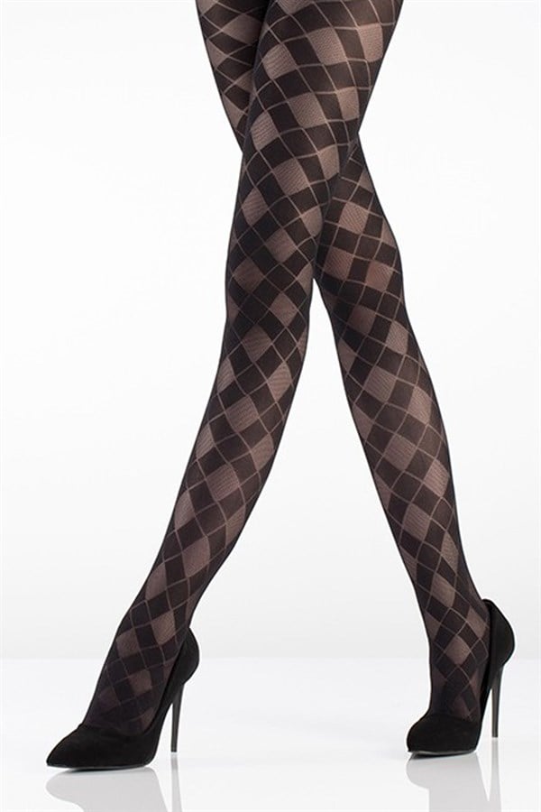 Italiana Women's Plaid Patterned Tights