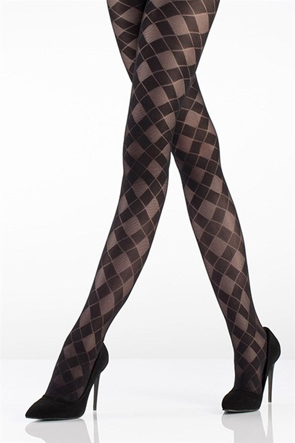 Italiana Women's Plaid Patterned Tights