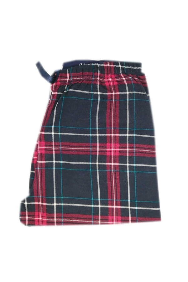 Women's Ring Viscose Plaid Pajama Bottom 9313