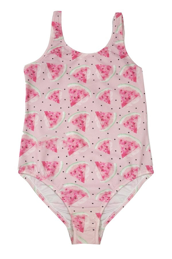 Girl's Watermelon Patterned Swimsuit