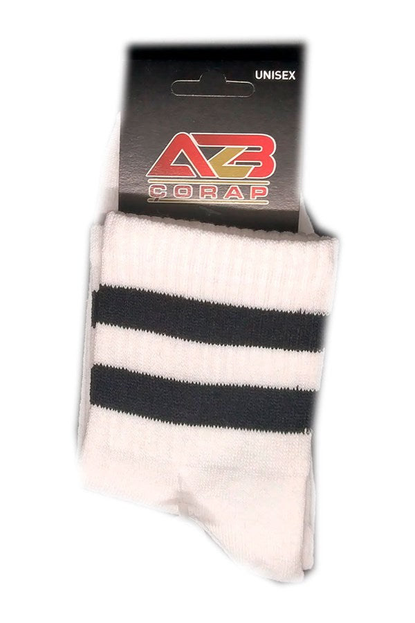 Chaussettes rayées noires pour étudiante