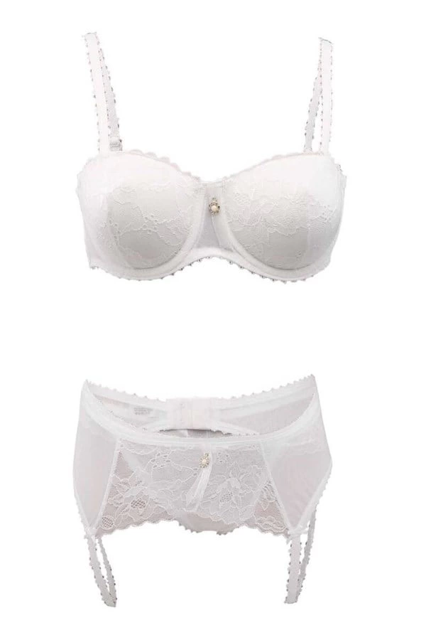 Le Jardin Lace Garter Bra Set 5260