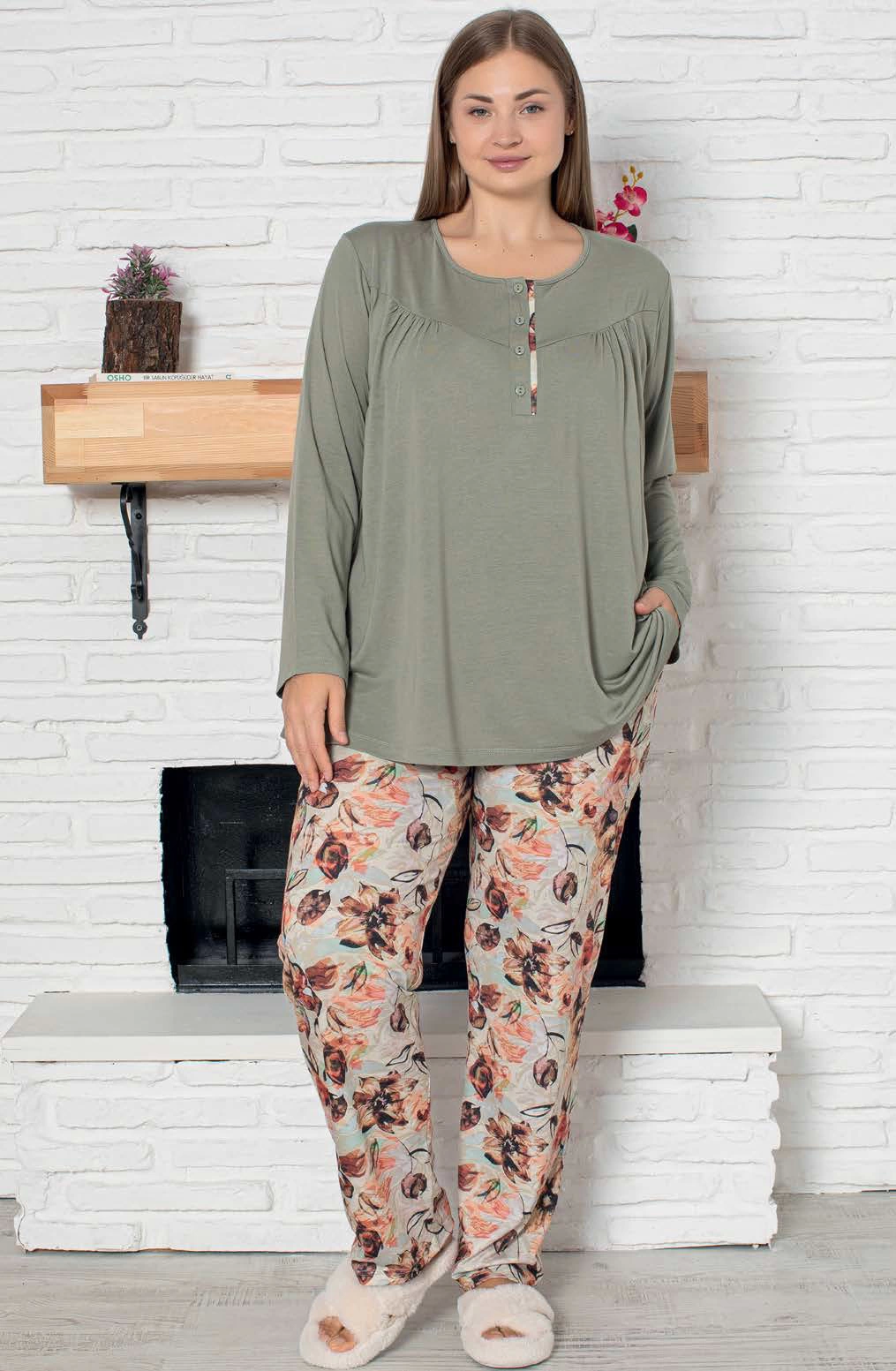 Limissi Viscose Plus Size Women's Pajama Set 24706