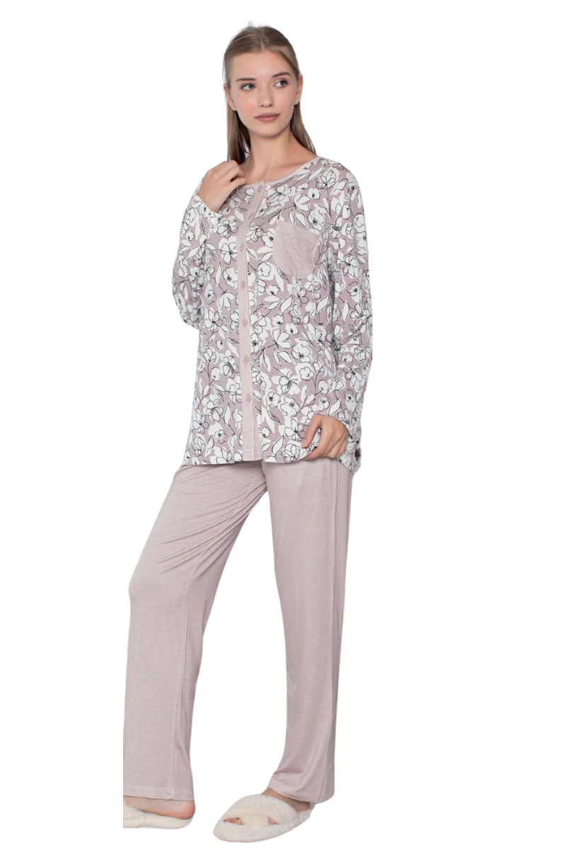 Ensemble pyjama femme en viscose à motifs Limissi