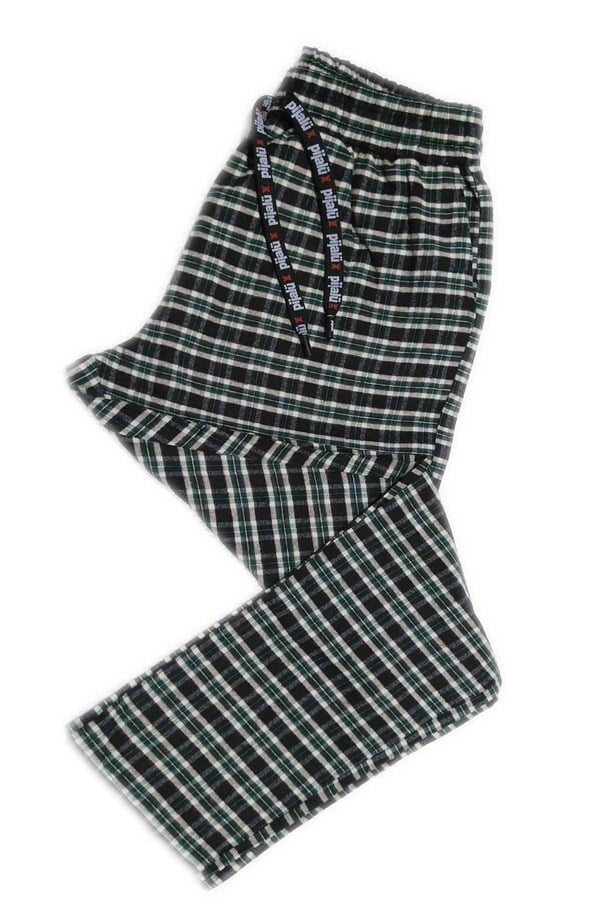 Bas de pyjama Pijalux pour homme en popeline à carreaux avec poches