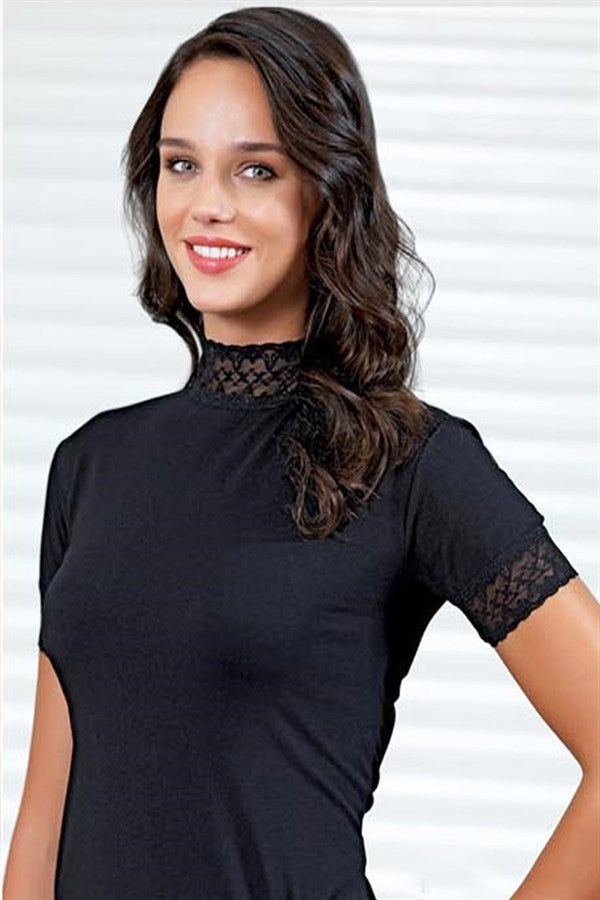 Şahinler Women's Lace Half Sleeve Undershirt B629