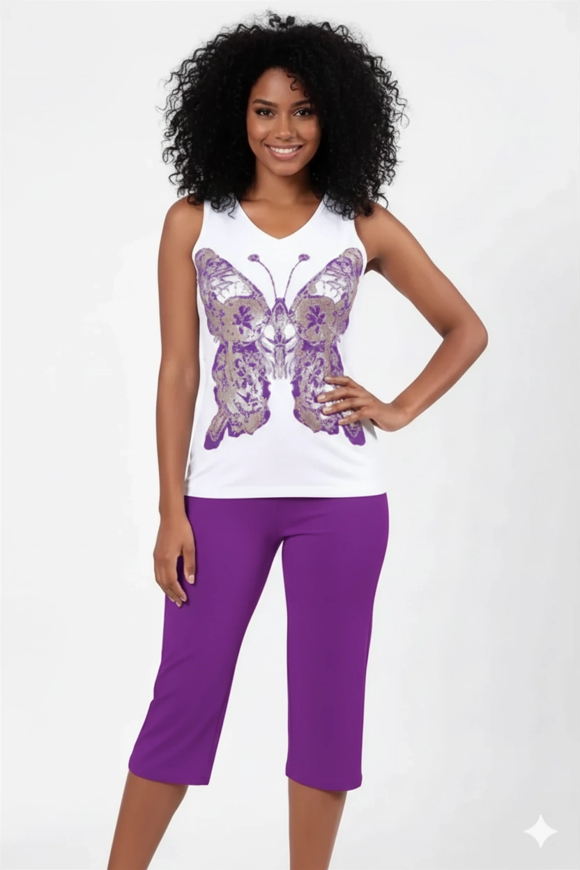 Şahinler Butterfly Printed Suit B457