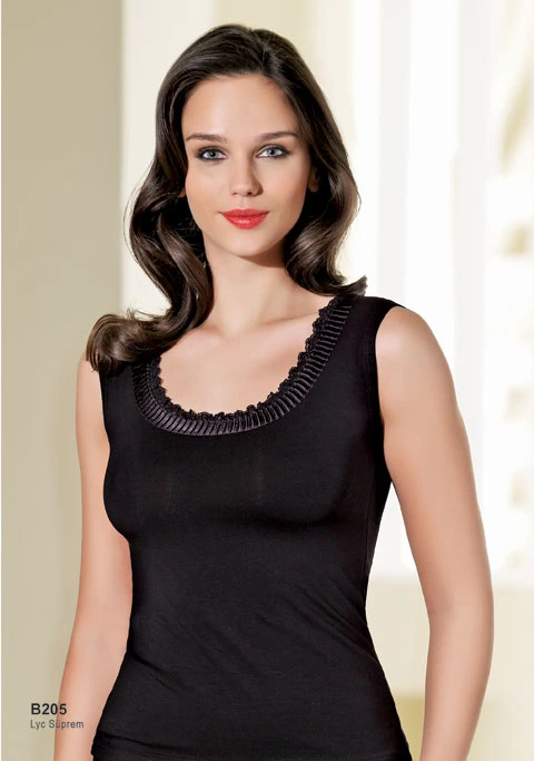 Şahinler Pleated Wide Strap Tank Top B205