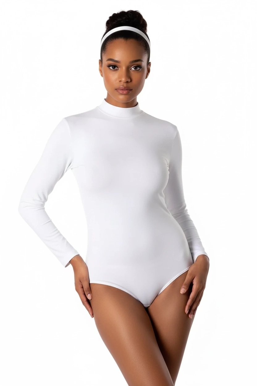 Şahinler Long Sleeve Turtleneck Snap Bodysuit B856