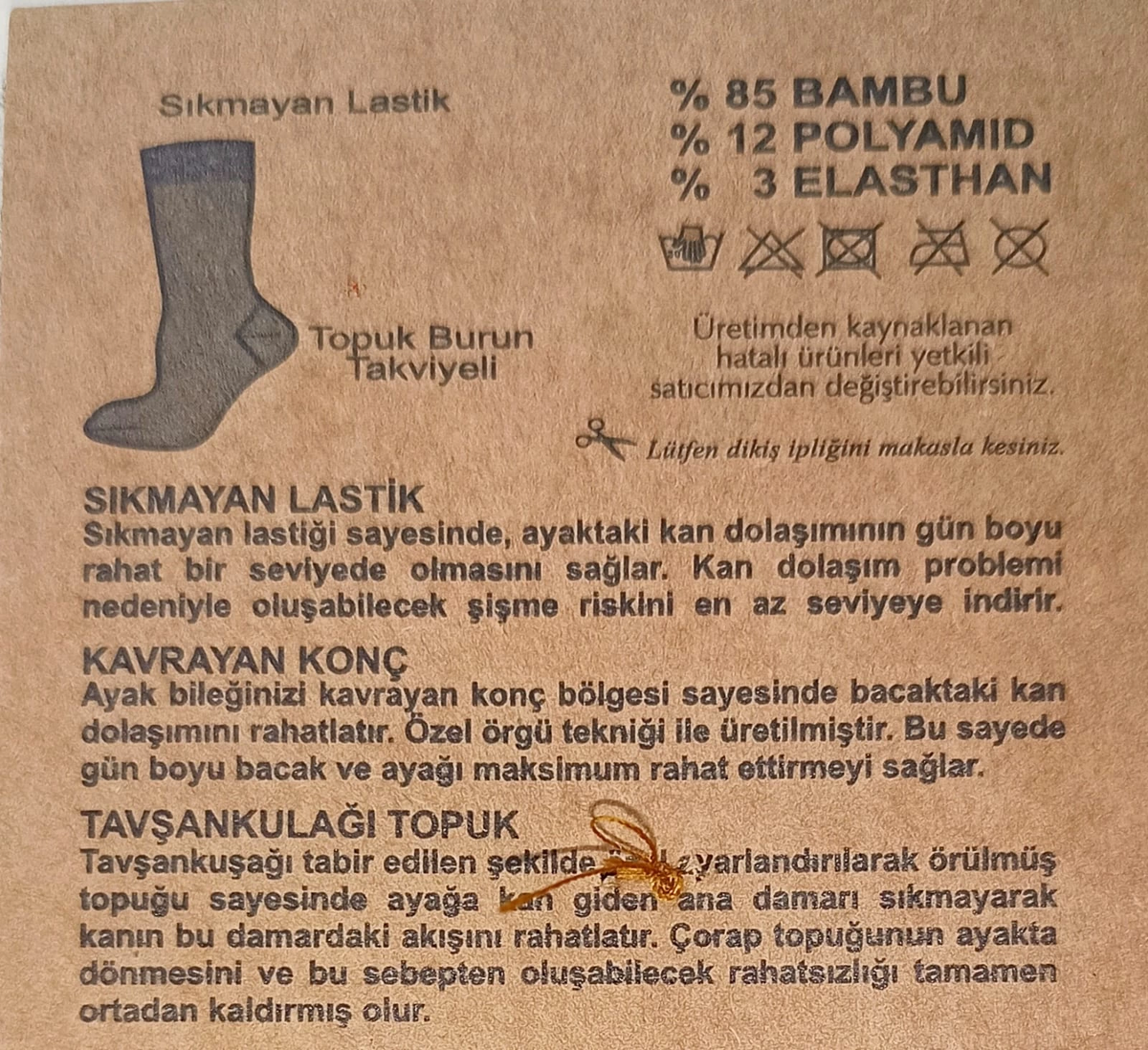 Chaussettes pour hommes Savcıoğlu en bambou, lot de 12
