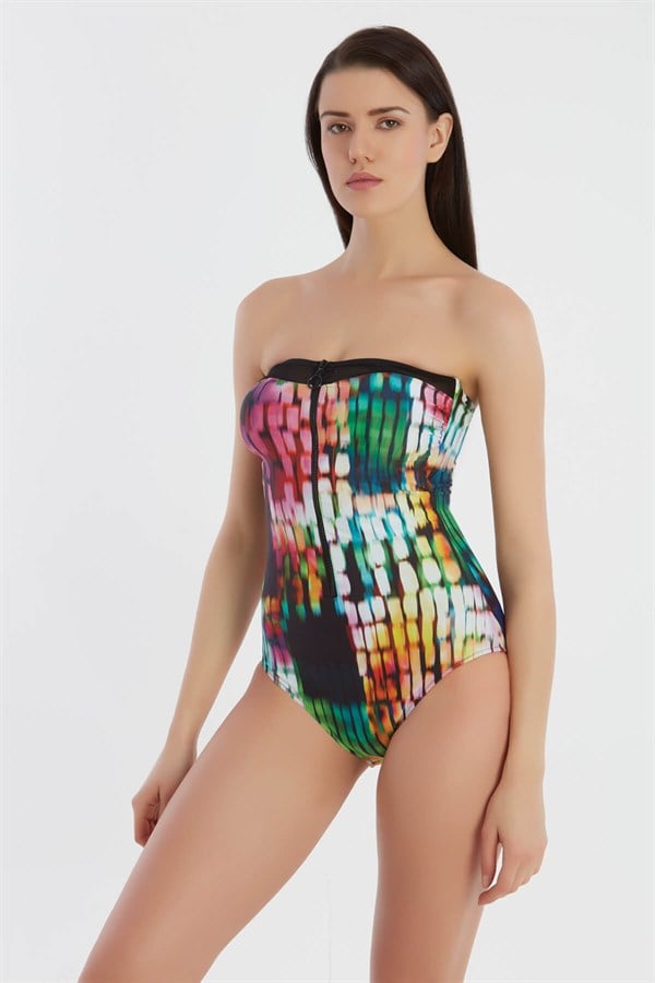 Sunset Strapless Swimsuit