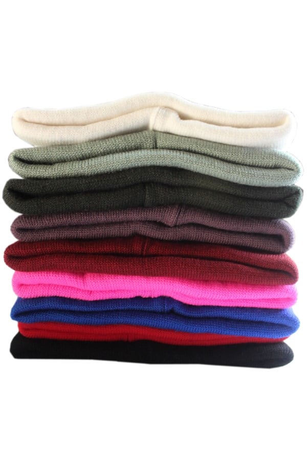 Bonnet noir unisexe double épaisseur pour l'hiver et l'automne - Nouvelle production