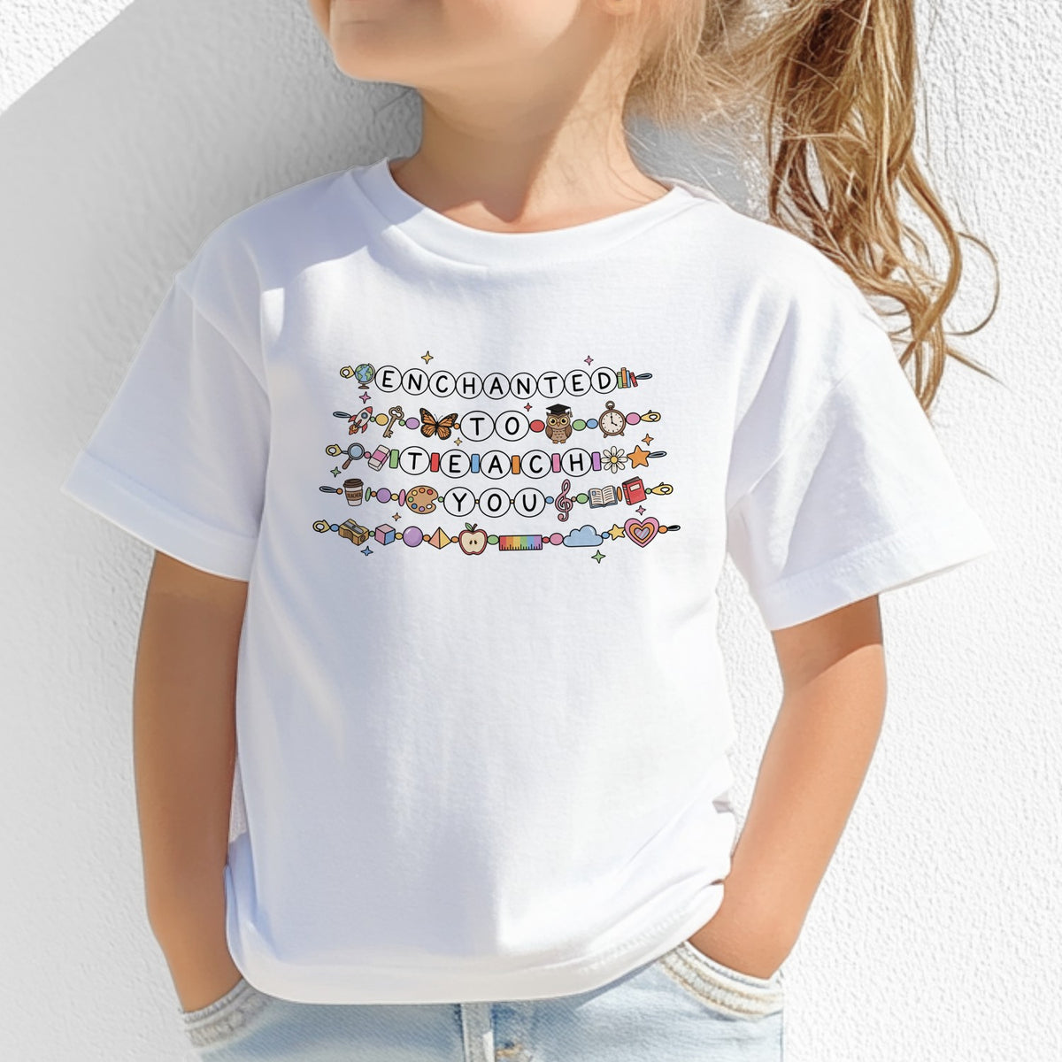 Kids "Enchanted to Teach You" Teacher Appreciation T-Shirt