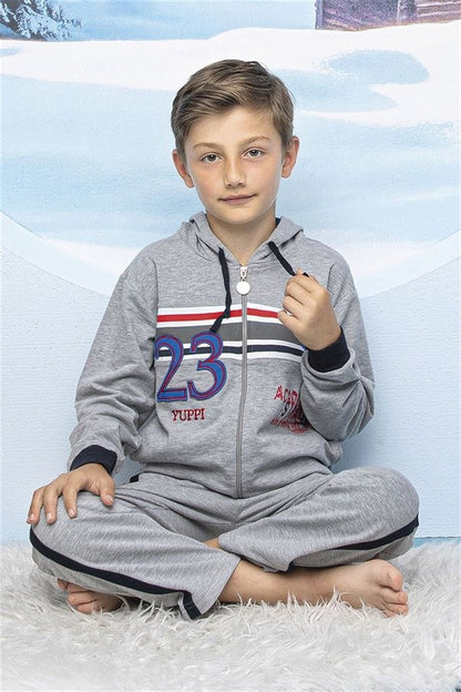 Ensemble de survêtement à capuche zippé pour garçon HMD 5032