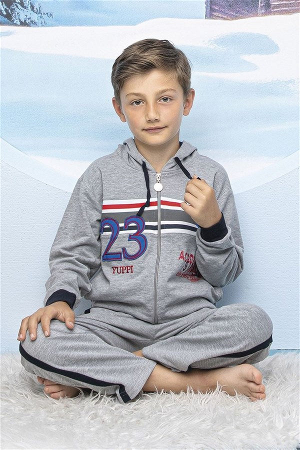 Ensemble de survêtement à capuche zippé pour garçon HMD 5032