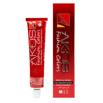 Akos Tüp Boya 60 ml 7.54 Kiraz Saç Boyası 60 ML ( 6 Adet Boya+ 6 Adet Oksidan)