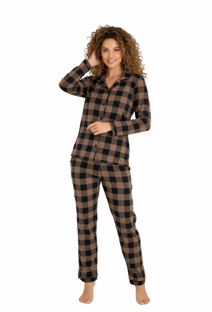 9209 Kly Women's Buttoned Pajama Set