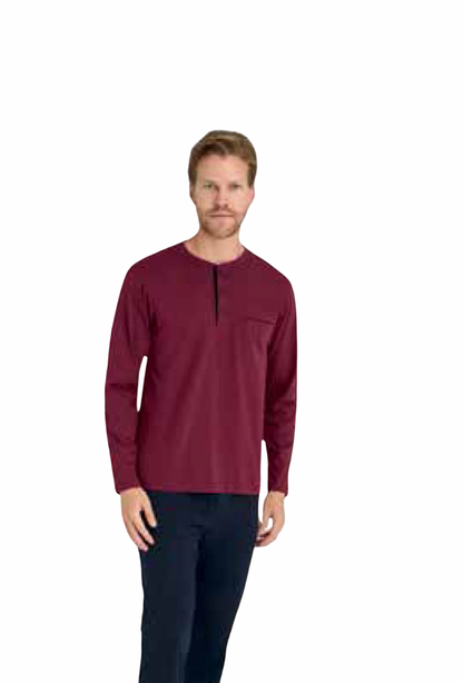 KLY Midi Yaka Erkek Uzun Kollu Kışlık Pijama 9250
