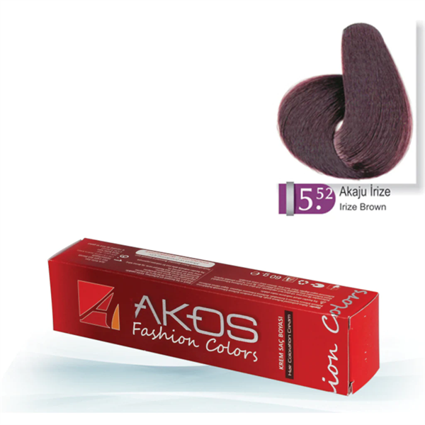 Teinture capillaire irisée Akos Mahogany pour femmes 5,52 