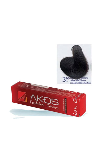 Teinture capillaire Akos pour femmes, châtain doré roux, 60 g, 3,66