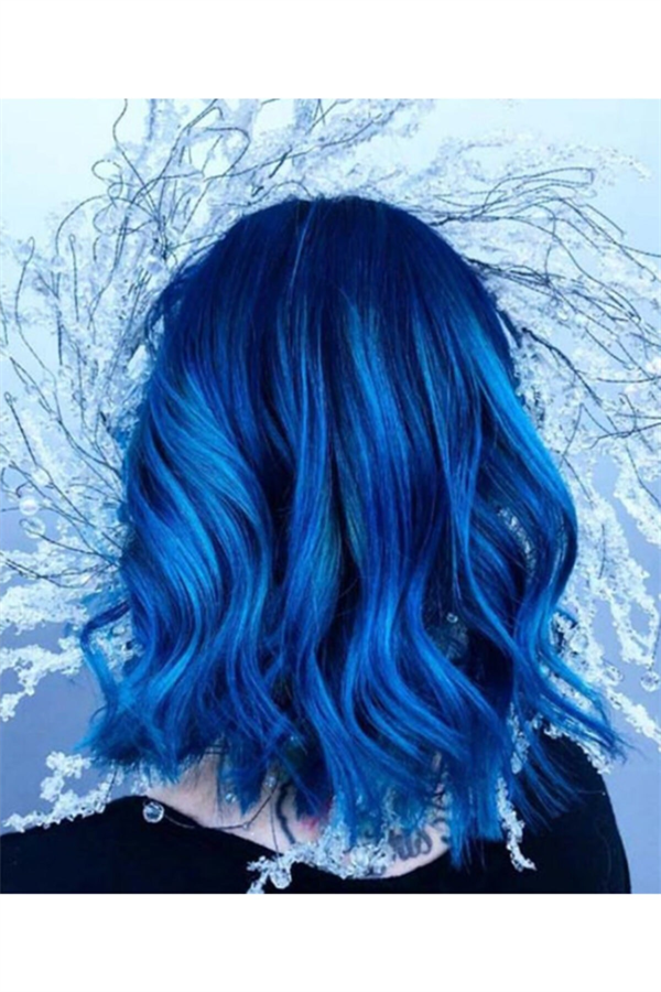 Akos Blue Color for Women 60 Gr Tube Hair Dye - Blue 