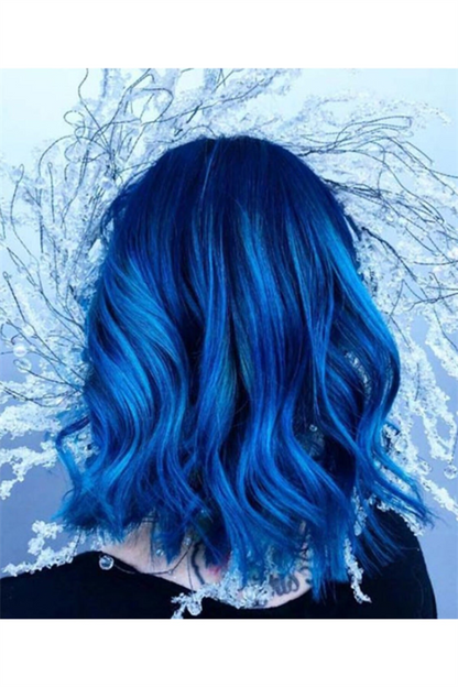 Akos Blue Color for Women 60 Gr Tube Hair Dye - Blue 