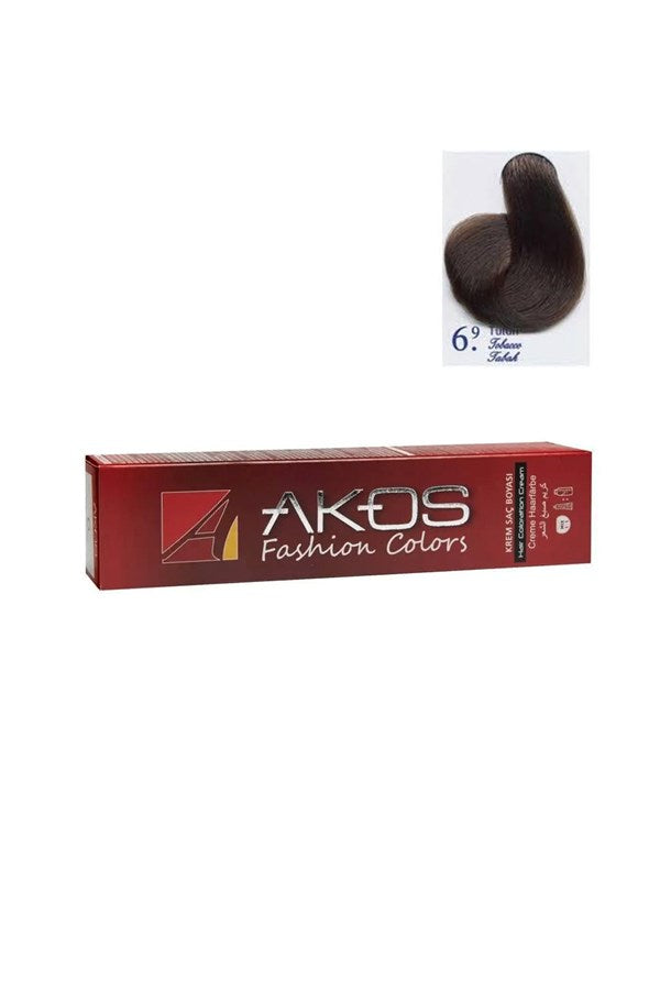 Teinture capillaire Akos pour femmes, couleur tabac, 60 g, n° 6.9 