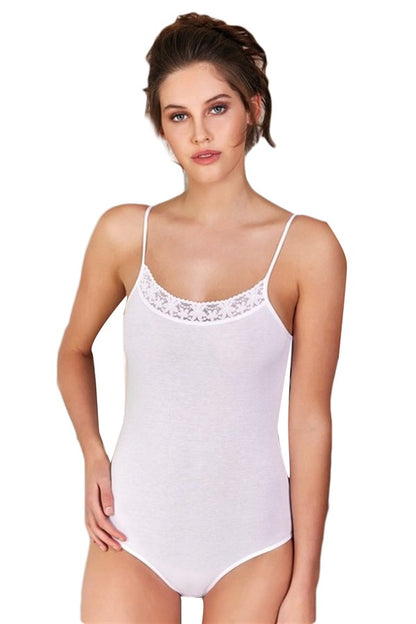 Body en dentelle à boutons-pression pour femme Berrak 2097