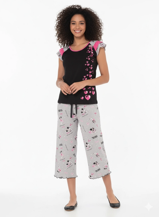Berrak Women's Capri Pajama Set 5131
