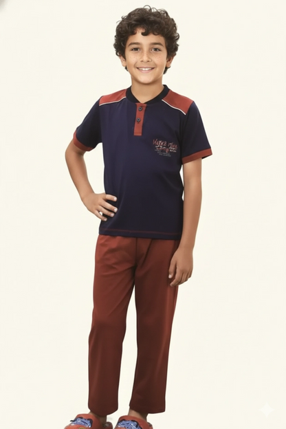 Berrak Boy Short Sleeve Pajama Set 361