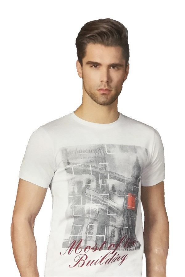 Clear Men's Bridge Printed T-Shirt 1047