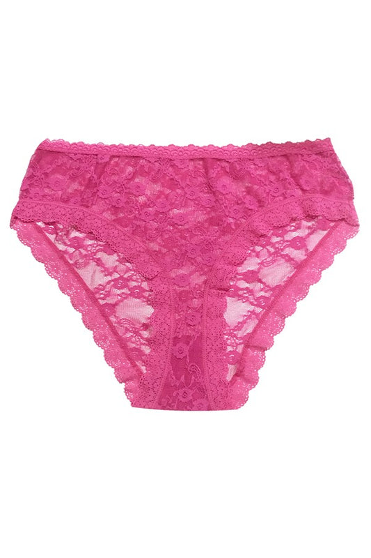 Culotte en dentelle rose pour femme Berrak Bato 11197