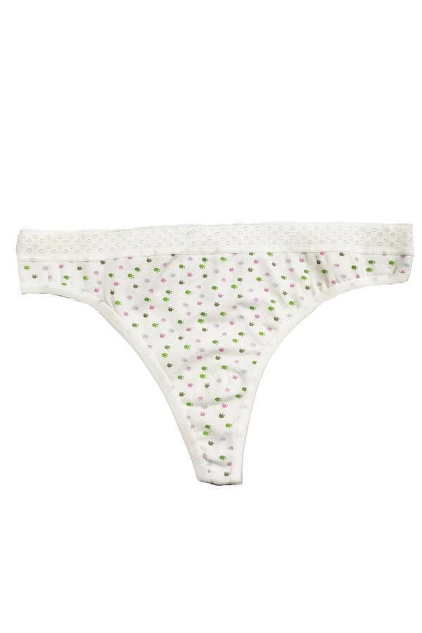 Clear Women's Paw Printed Thong 2339