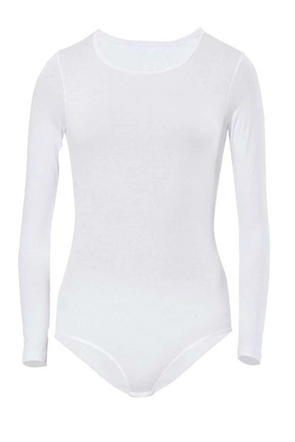 Clear Girl's Long-Sleeve Snap-Button Cotton Bodysuit