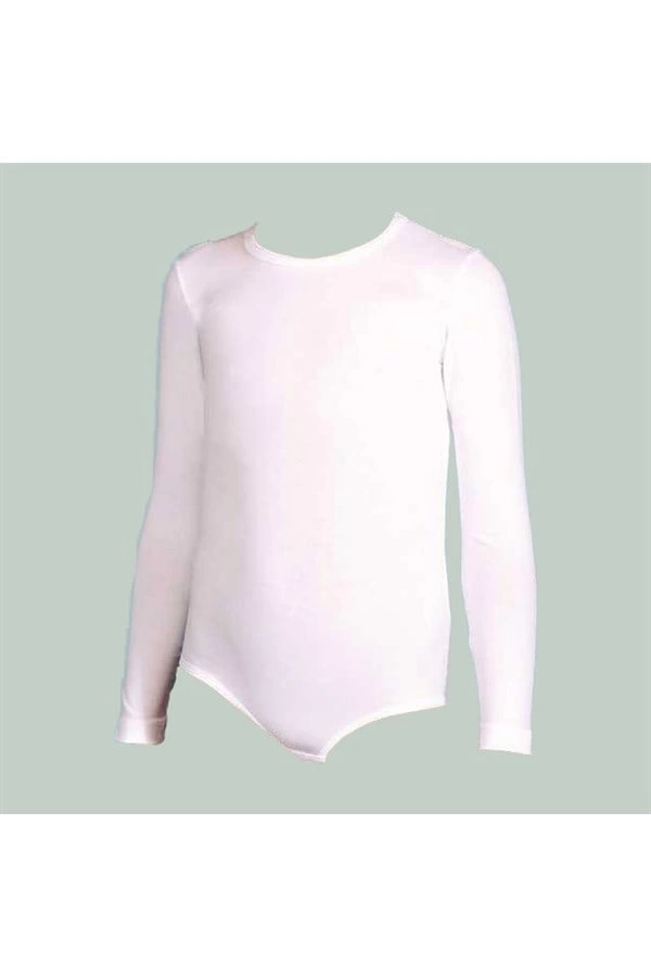 Clear Girl's Long-Sleeve Snap-Button Cotton Bodysuit