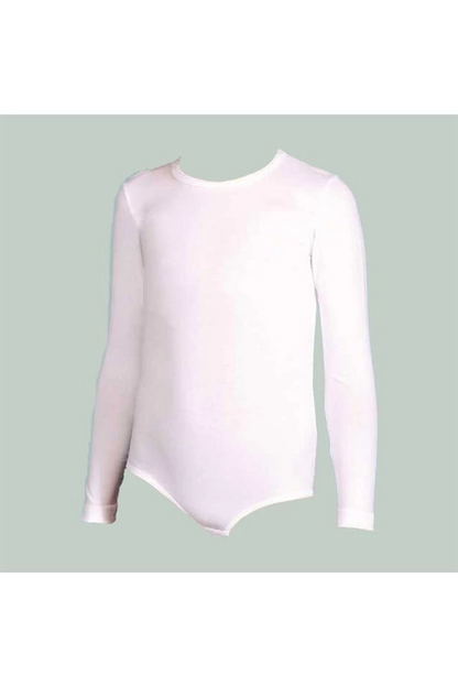 Clear Girl's Long-Sleeve Snap-Button Cotton Bodysuit