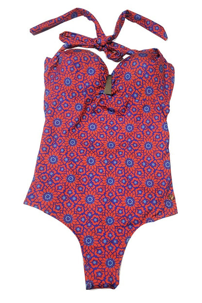 Black Spade Women's Floral Print Swimsuit 8258