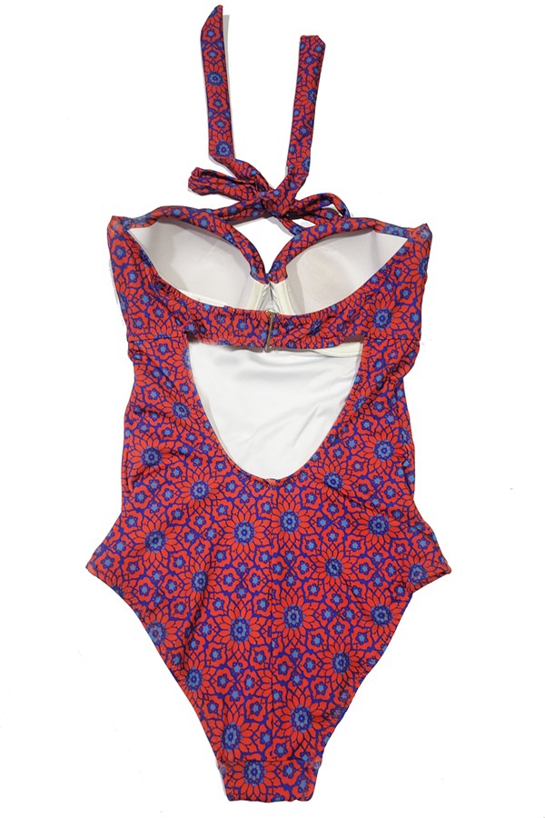 Black Spade Women's Floral Print Swimsuit 8258
