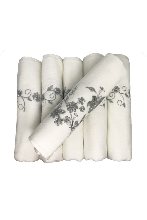Bulteks Glitter Embroidered Velvet Pattern 1 Towel 30X50