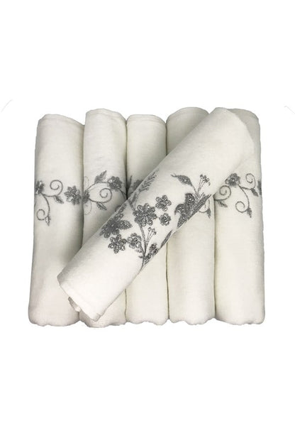 Bulteks Glitter Embroidered Velvet Pattern 1 Towel 30X50