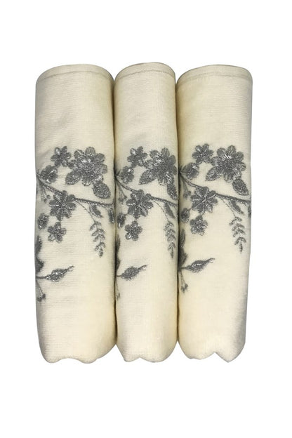 Bulteks Glitter Embroidered Velvet Pattern 1 Towel 30X50