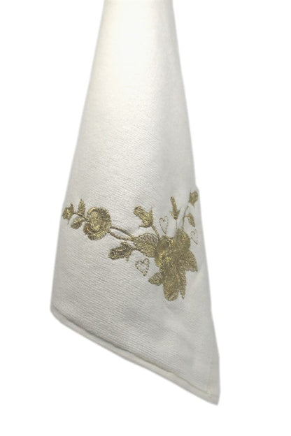 Serviette de toilette en velours brodé à paillettes Bulteks 30 x 50 cm, motif 4